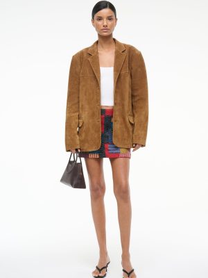 NATALIE SUEDE JACKET | TAN