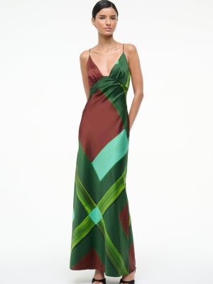 HANK SILK DRESS | EMERALD PRISM