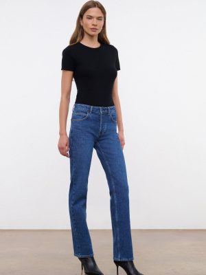 TEDDY STRAIGHT JEAN | STONE BLUE STRETCH
