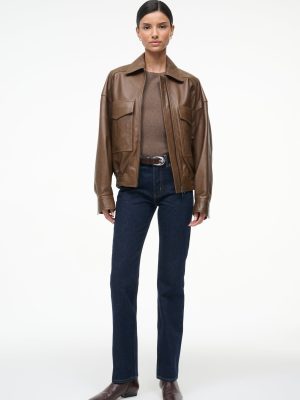 EUGENE LEATHER JACKET | TRUFFLE