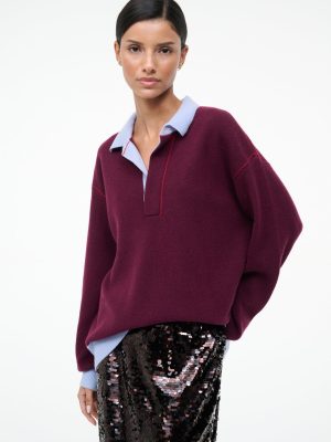 MICHAEL CASHMERE SWEATER | CRIMSON