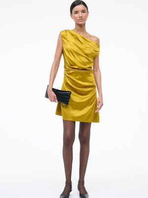 MINI PHARE SILK DRESS | TURMERIC