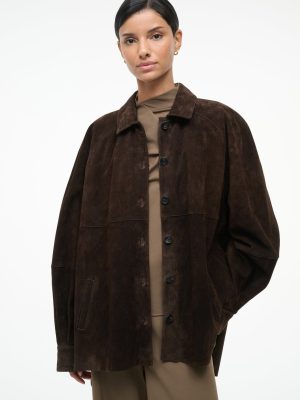 JOSETTE SUEDE SHIRT | ESPRESSO