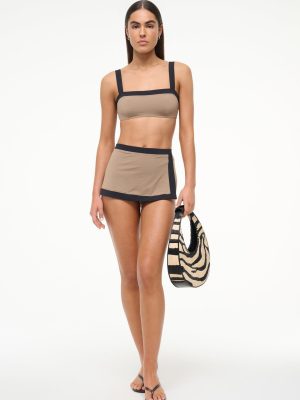 CANYON SWIM SKIRT | TAUPE BLACK