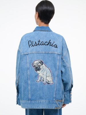CUSTOM STAUD x C.BONZ THE BIGGEST JEAN JACKET | MID BLUE