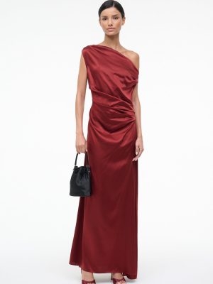 MAXI PHARE SILK DRESS | SANGRIA