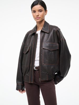EUGENE LEATHER JACKET | DISTRESSED BROWN