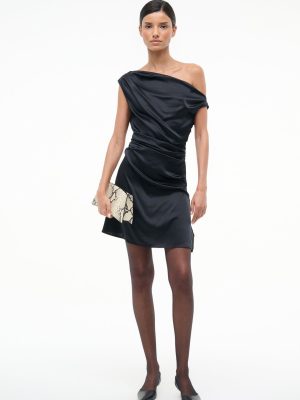 MINI PHARE SILK DRESS | BLACK