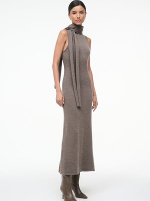 CANAL MIDI DRESS | TRUFFLE