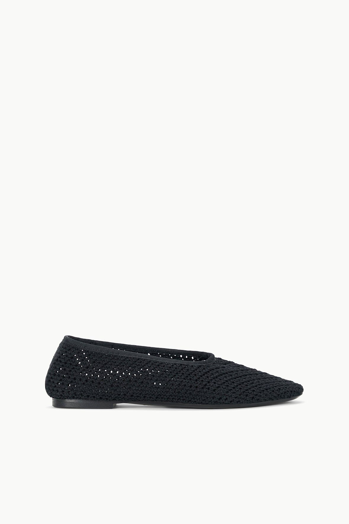 ALBA BALLET FLAT | BLACK CROCHET