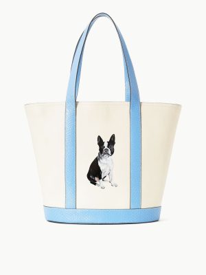 CUSTOM ALLORA TOTE | CREAM STAUD BLUE