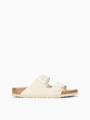 BIRKENSTOCK ARIZONA WOVEN EMBOSSED SANDAL | ECRU