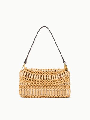 TIMMY SHOULDER BAG | NATURAL WOOD BEADS