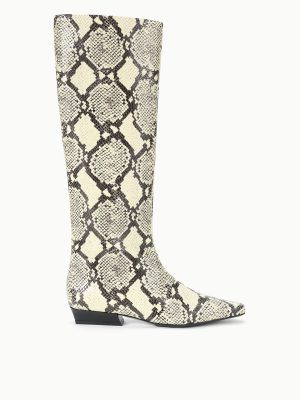 WALLY FLAT BOOT | WHITE SNAKE